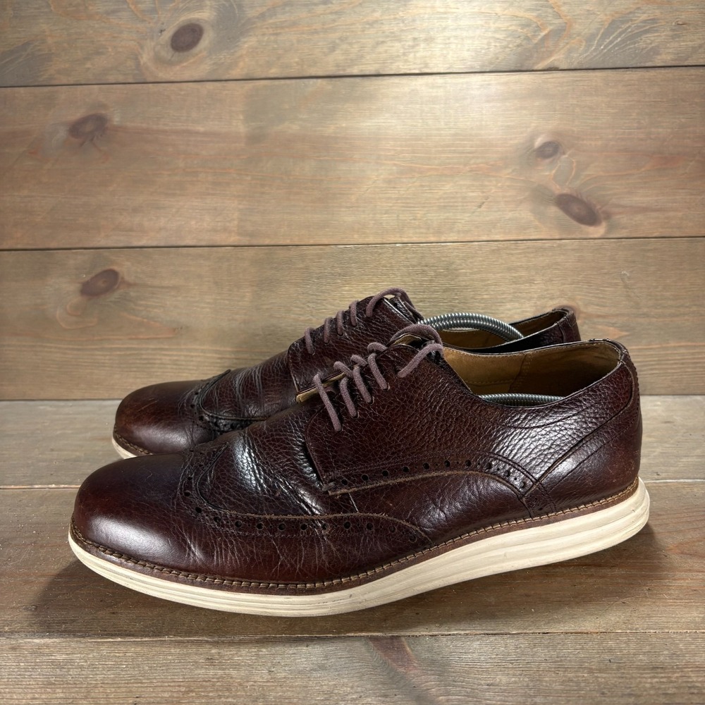 Cole Haan OriginalGrand Mens size 10.5 shoes Brown Leather Wingtip oxfords